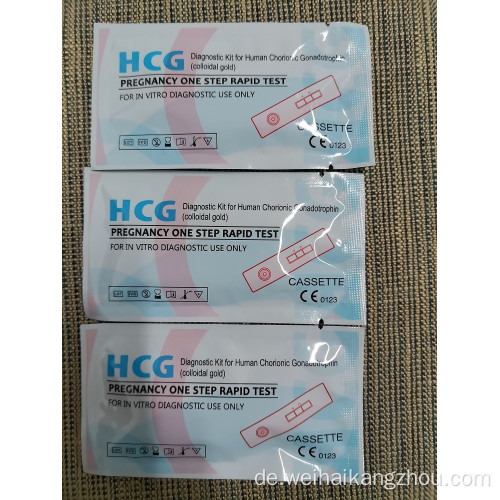 Schwangerschaft HCG -Testkassette Rapid Test Kit